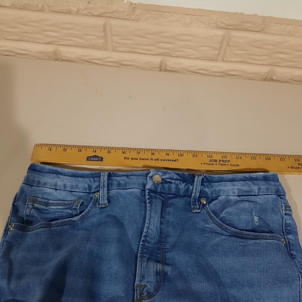 Good American Jeans Womens 15 Good Legs Crop Skinny High Rise‎ Denim Distressed - Picture 9 of 11